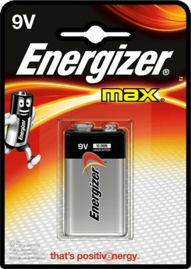 Energizer Max Αλκαλική Μπαταρία 9V 1τμχ