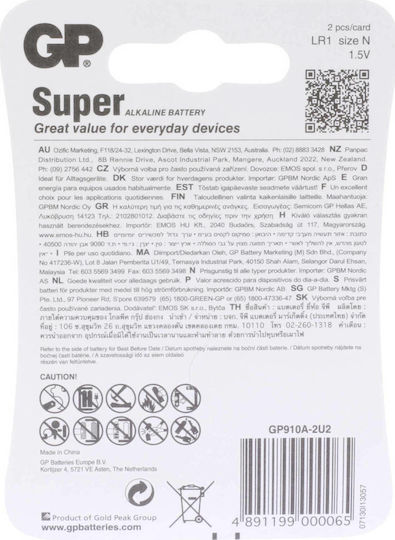 GP Batteries Super Alkaline Batterien N 1.5V 2Stück