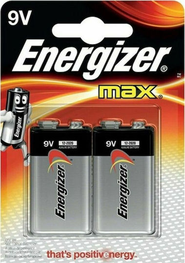 Energizer Max Αλκαλικές Μπαταρίες 9V 2τμχ