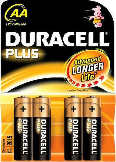 Duracell Plus Αλκαλικές Μπαταρίες AA 1.5V 4τμχ
