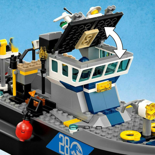 LEGO Jurassic World Baryonyx Dinosaur Boat Escape For Age 8+