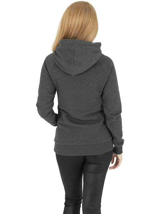 Urban Classics TB1076 Women's Hooded Sweatshirt Charcoal