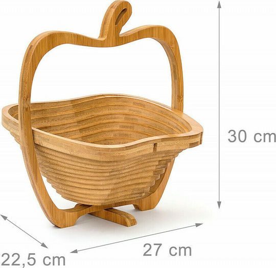 Relaxdays Fruitieră Lemn Maro 27x22.5x30buc