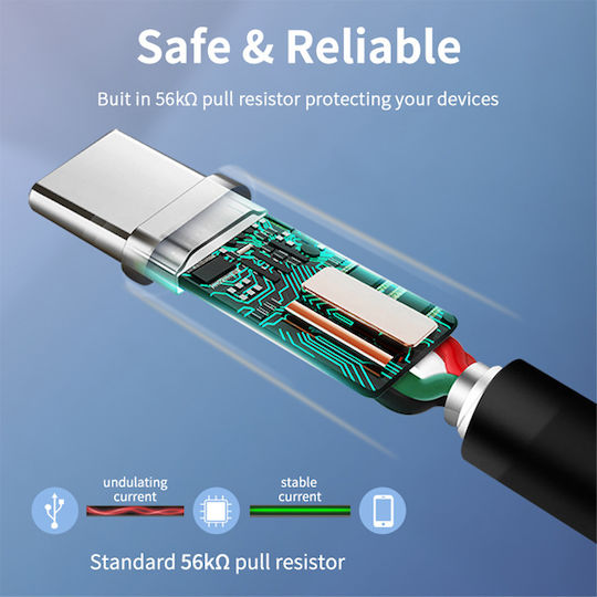 Cabletime C160 USB 3.0 Kabel USB Typ-C männlich - USB-A 15W Schwarzes 1m CT-C160-U33-CMAMN-B1