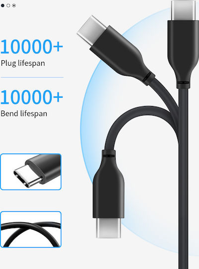 Cabletime C160 USB 3.0 Kabel USB Typ-C männlich - USB-A 15W Schwarzes 1m CT-C160-U33-CMAMN-B1