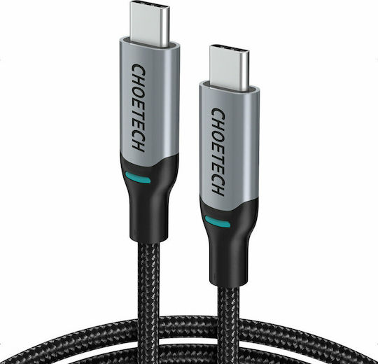 Choetech Braided USB 2.0 Cable USB-C male - USB-C 100W Black 1.8m (MIX00073)