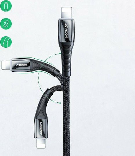 Joyroom S-1224K2 Braided USB-C to Lightning Cable 20W Black 1.2m (57983105182)