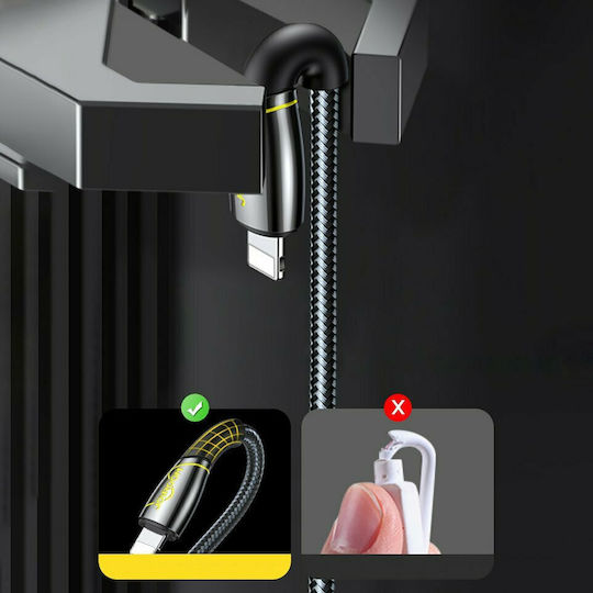 Joyroom S-1230K6 Плетена USB 2.0 Кабел USB-C мъжки - USB-A мъжки 10W Черен 1.2м