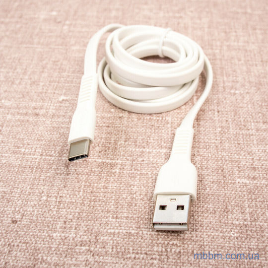 Baseus Tough Flaches USB Typ-C Kabel USB-A Männlich Weiß 1m CATZY-B02