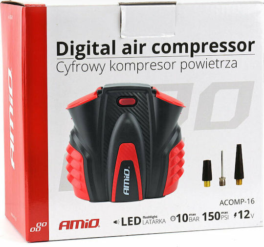 AMiO Τρόμπα Αυτοκινήτου 150PSI με Καλώδιο Αναπτήρα 12V