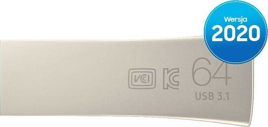 Samsung Bar Plus 64GB USB 3.1 Stick Silver