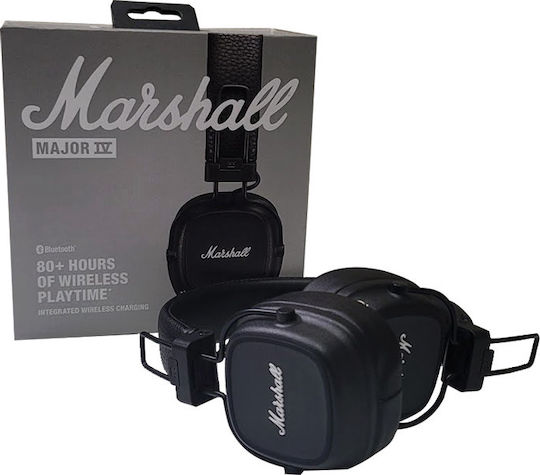 Marshall Major IV Wireless / Wired On Ear Headphones with 80 hours of Operation and Quick Charge Black