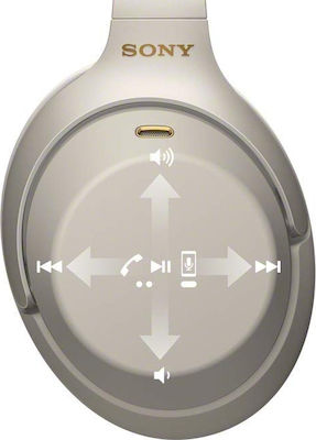 Sony WH-1000XM3 Fără fir/Cablate Peste ureche Căști cu o durată de funcționare de 30 ore și încărcare rapidă Argint