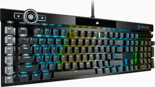 Corsair K100 RGB Optical Гейминг Механична Клавиатура с Corsair OPX суичове и RGB подсветка (Английски US) Черен