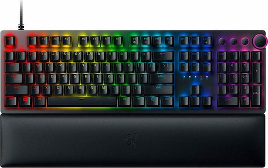 Razer Huntsman V2 TKL Оптичен Гейминг Клавиатура Без ключове с Razer Clicky суичове и RGB подсветка (Английски US) Черен