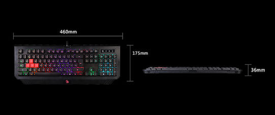A4Tech Bloody B120N Gaming Πληκτρολόγιο με RGB φωτισμό (Αγγλικό US)