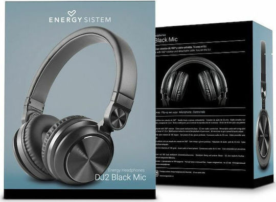 Energy Sistem DJ2 Mic Wired On Ear Headphones with Radio Black