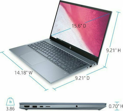 HP Pavilion 15-eh1070wm 15.6" IPS FHD (Ryzen 7-5700U/8GB/512GB SSD/W10 Home) Fog Blue (US Keyboard)