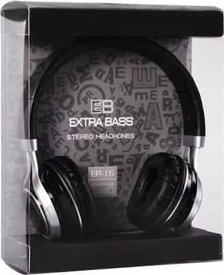 EP16 Extra Bass Ενσύρματα On Ear Ακουστικά Μαύρα