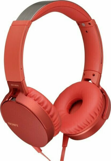 Sony MDR-XB550AP Wireless Wired On Ear Headphones Red