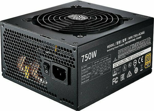 CoolerMaster MWE rev. 2.0 750W Μαύρο Τροφοδοτικό Υπολογιστή Full Modular 80 Plus Gold