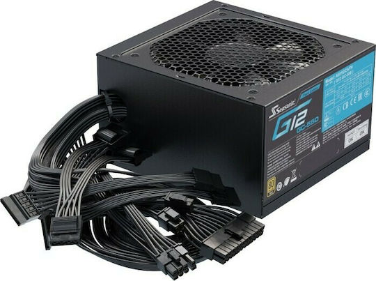 Seasonic G12 GC 550W Black Computer Power Supply Full Wired 80 Plus Gold