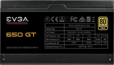 EVGA SuperNOVA 650 GT 650W Schwarz Computer-Netzteil Vollständig modular 80 Plus Gold