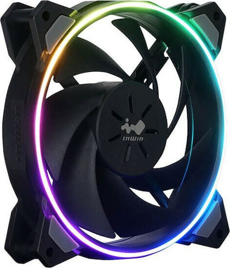 In Win Sirius Loop ASL120 Case Fan (1800rpm / 50cfm) με RGB Φωτισμό και Σύνδεση 4-Pin PWM 3τμχ
