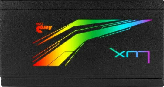 Aerocool LUX RGB 650W Black Computer Power Supply Full Wired 80 Plus Bronze