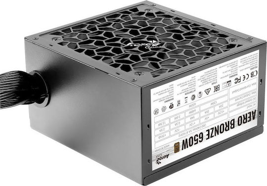 Aerocool Aero Bronze 650W Power Supply Full Wired 80 Plus Bronze
