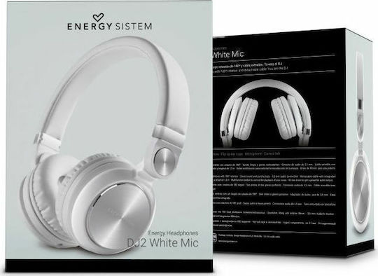 Energy Sistem DJ2 Mic Wired On Ear Headphones White