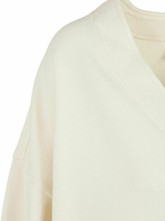 Short Women's Knitted Cardigan White Sand