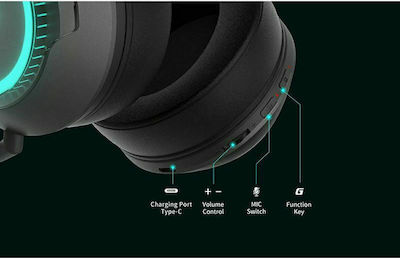 Edifier G33BT RGB Wireless Over Ear Gaming Headset with Connection 3.5mm / Bluetooth