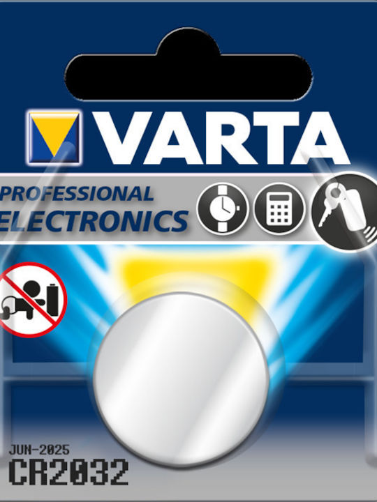Varta Professional Electronics Μπαταρία Λιθίου Ρολογιών CR2032 3V 1τμχ