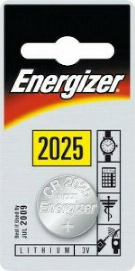 Energizer Μπαταρία Λιθίου Ρολογιών CR2025 3V 1τμχ