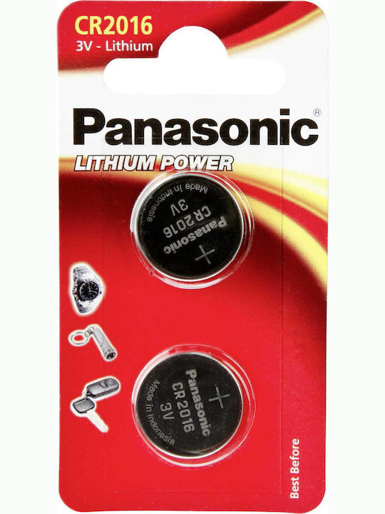 Panasonic Lithium Power Батерии За часовници CR2016 3V 2бр