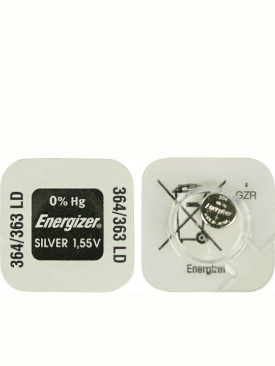 Energizer 364/363 Silver Oxide Watch Battery SR60 1.55V 1pcs