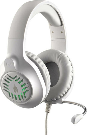 Spartan Gear Medusa Over Ear Gaming Headset με σύνδεση 3.5mm White/Grey
