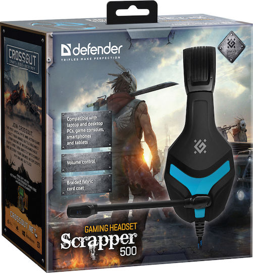 Defender Scrapper 500 Надушници Геймърски слушалки с връзка 2x3,5 мм Black/Blue