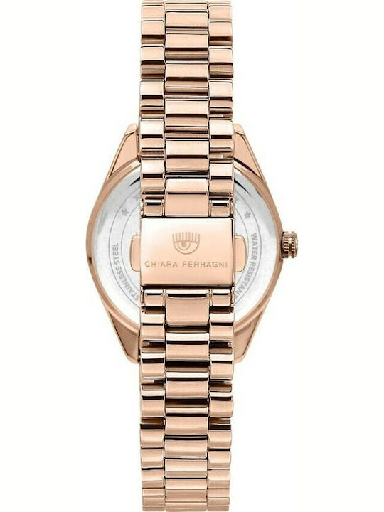 Chiara Ferragni Women's Watch with Pink Gold Metal Bracelet