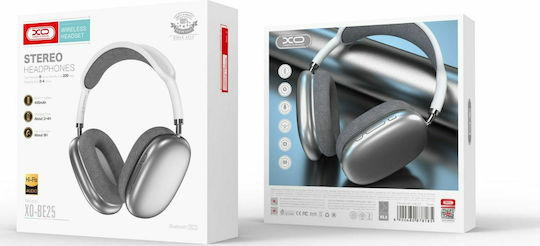 XO BE25 Bluetooth Wireless Over Ear Headphones with 8 hours of Operation Silver