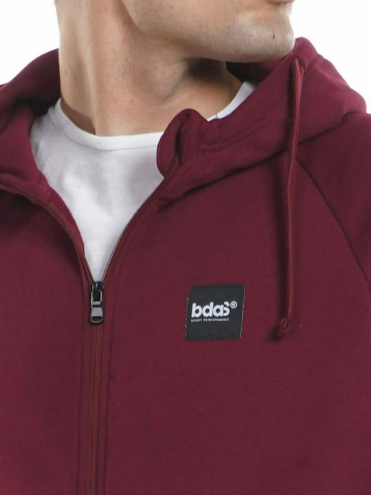 Cardigan With Hood Maroon