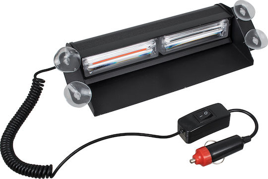 GloboStar Car LED Emergency Light Bar 10 - 30V Waterproof 25.5cm With Red / Blue Lighting