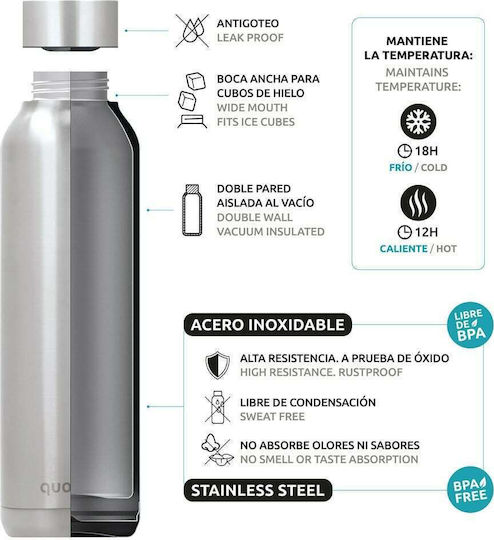 Quokka Solid Flasche Thermosflasche Rostfreier Stahl BPA Frei 510ml Mehrfarbig