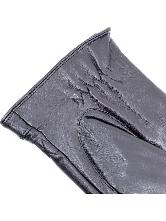 Men's Leather Touch Gloves Brown 1014