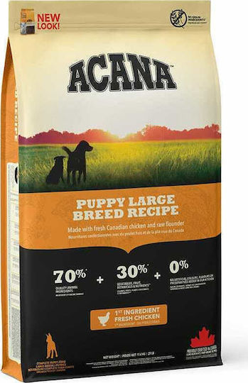 Acana Puppy Large Breed 17kg Dry Food Grain-Free for Large Breed Puppies with Turkey and Chicken