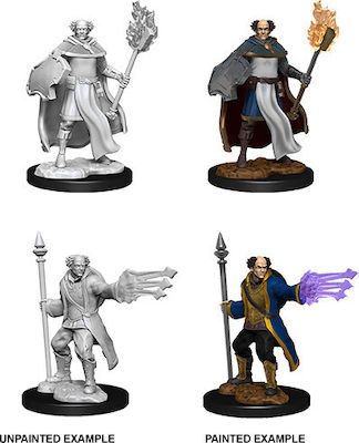 WizKids Dungeons & Dragons Nolzur's Marvelous Miniatures - Multiclass Cleric & Wizard Male Unbemalte Figuren 90151