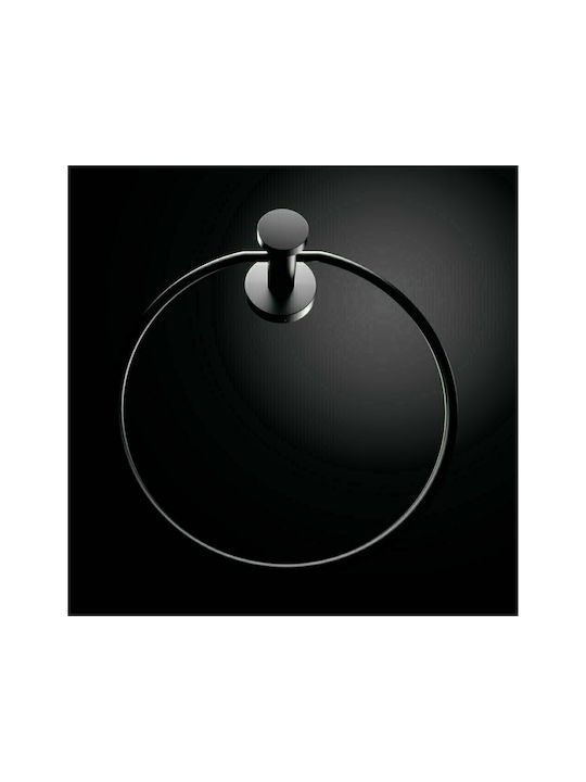 Geesa Single Wall-Mounted Bathroom Ring ​18.3x18.3cm Black