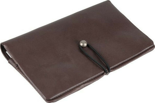 Fetiche Leather Καπνοθήκη από Δερματίνη με Κορδόνι 17.5x10εκ. Σκούρο Καφέ