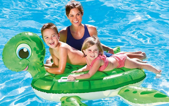 Bestway Детски Надуваемо Ride On Плажно Костенурка с Дръжки Зелено